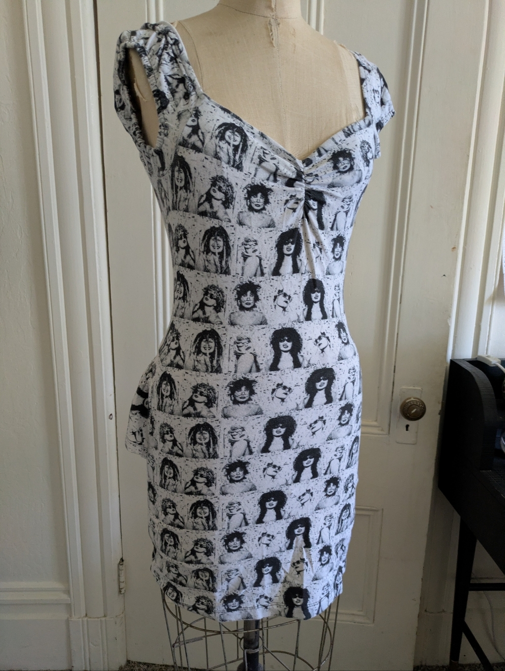 Vintage Betsey Johnson  Photo Print Mini Dress Fits  a Size Small /Medium Rare